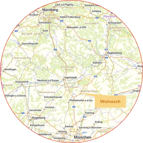 Tröpfchenkummer in Wolnzach - Karte